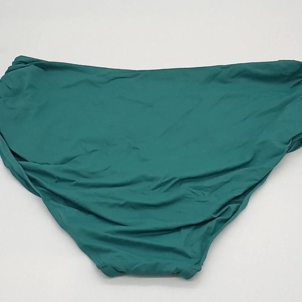 Anne Cole Live in Color Convertible‎ High Waist Bikini Bottom Ocean Green